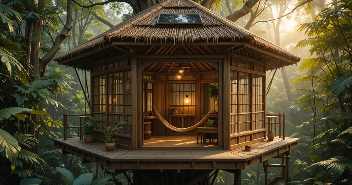 Amazon treehouse sustainable design Peru rainforest canopy accommodation eco-friendly architecture jungle lodging