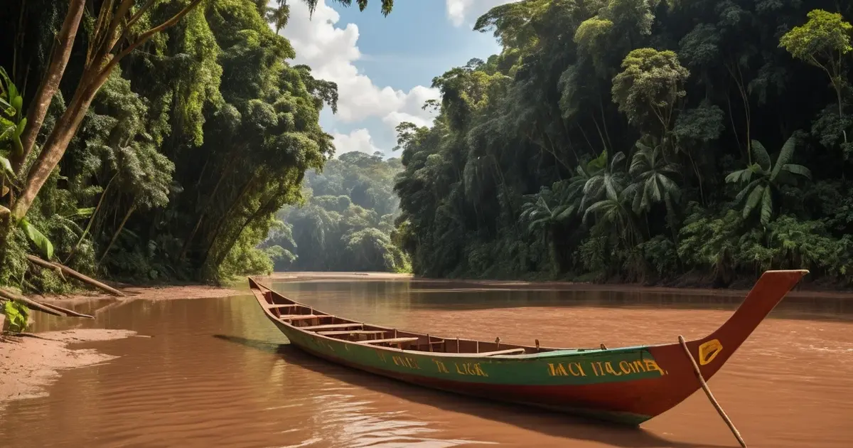 Tambopata River Peru Amazon rainforest traditional wooden boat clay lick macaws jungle expedition