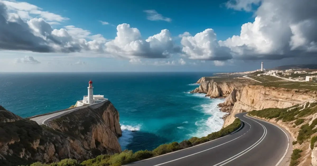 coastal road Morocco Mediterranean Martil Tangier Cape Spartel scenic drive North African landscape