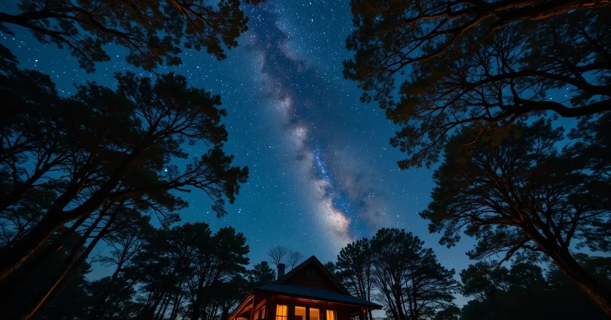 night sky Milky Way Dordogne forest canopy stargazing sustainable tourism light pollution free experience